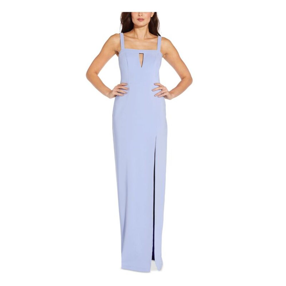 NWT AIDAN AIDAN MATTOX Womens Purple Front Cutout Back Lined Dress 10